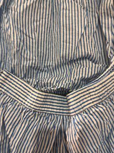 Global desi Girls' Blue &amp; White Striped Outfit