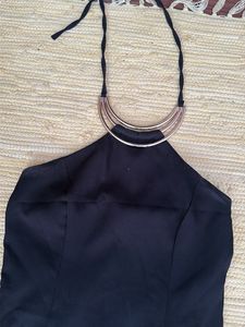 Black Party halter miny dress