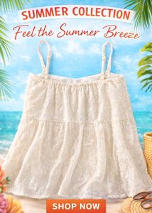 White Embroidered Summer Tank Top