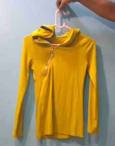 Yellow Quarter-Zip Hoodie