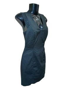 Designer Black Mini Dress Double Layer Size XS &amp; S