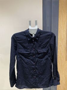 Navy Blue Polka Dot Shirt