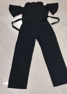 Black Cold Shoulder Jumpsuit