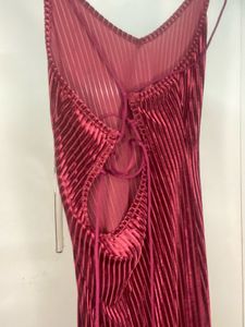 Burgundy Back-Tie Maxi Dress