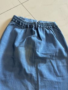 Button-Down Denim Skirt