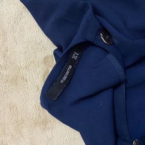 Chic Navy Blue Top with Button Detail