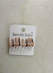 Sparkling Rose Gold Ear Cuff Set
