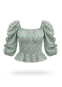 Floral Smocked Puff Sleeve Top