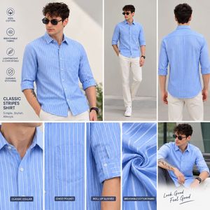 Youth First Blue Striped Shirt