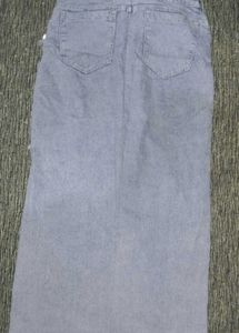 Trendy Light Wash Denim skirt Jeans