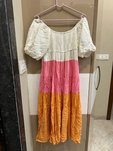 Tiered Colorblock Maxi Dress