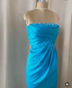 Elegant Teal Strapless Gown