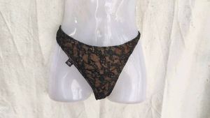 Sheer Lace Thong Panty