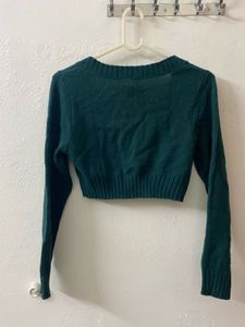 H&amp;M V-Neck Cropped Sweater