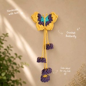 Crochet Butterfly Hair Clip