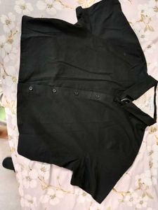 women's Black Button-Up Shirt