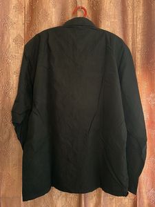 Men's Black Embroidered Long Sleeve Shirt