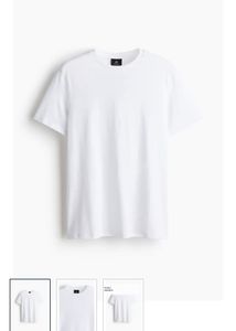H&M unisex White Crew Neck T-Shirt