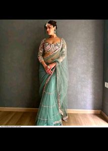 Elegant Embroidered Saree with Blouse