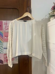 h&m lace top 🤍