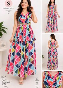 🔥 BUY 1, GET 1 FREE🔥Geometric Print Maxi Dress