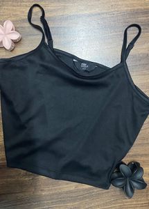 Sleek Black Spaghetti Strap Camisole