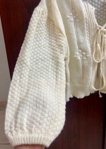 Korean Cream Knit Cardigan | Never Worn | Like New