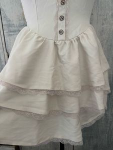 Cream Tiered Lace Dress