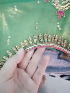 Premium Embroidered Green Gown