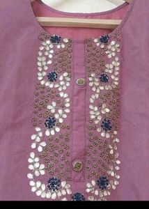 Elegant Embroidered Purple salwar suit