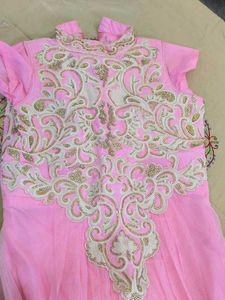 Embroidered Pink Dress