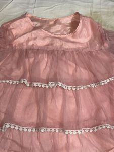 Pink Tiered Tulle Top