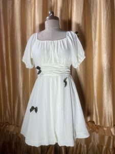 Cute White Bow Dress