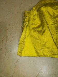 Yellow Mirror Work Blouse