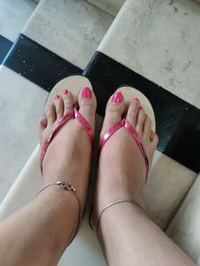 Pink Strapped Flip-Flops