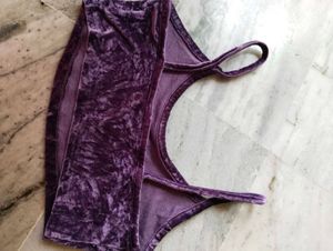 Velvet Cami Crop Top