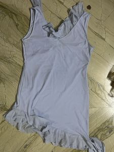 H&amp;M Ruffled Light Blue Mini Dress