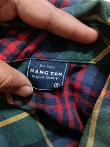 Tartan Plaid Button-Up Shirt, original quality