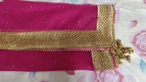 Pink Embellished Dupatta