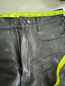 Black Lace-Up Faux Leather Pants