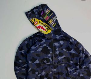 BAPE Shark Hoodie Camo Zip Up