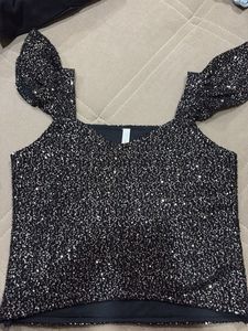 Sparkling Sequin Crop Top