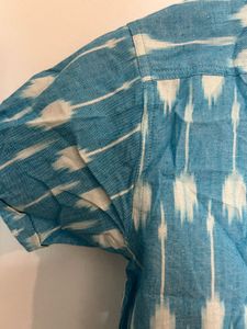 Blue &amp; White Striped Casual Top