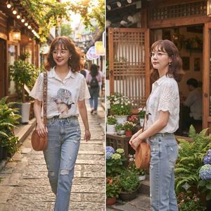 Stylish White Vintage Portrait Lace Top