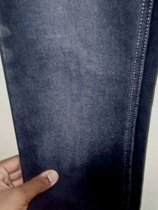 Dark Wash Jeans with White Stitching