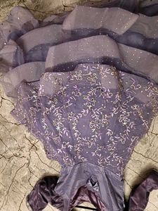 Lavender Ruffled Anarkali Dress