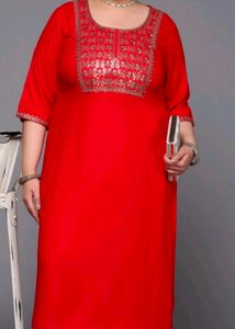 Xtra Love By Libas Bright Red Colour Kurti
