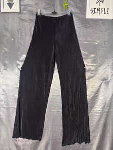 Barshika Black Pleated Wide Leg Pants