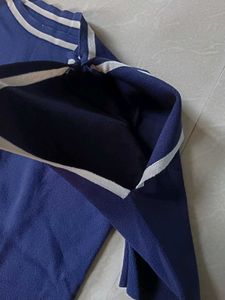 🇰🇷Navy Blue Sailor Style Top
