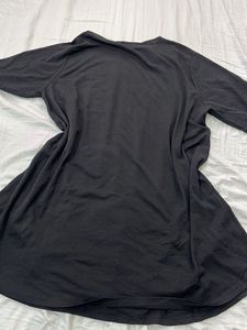 Unique Black Patchwork Tunic Top
